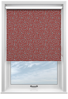 Leopard Luxe, Cherry Red - Roller Blind